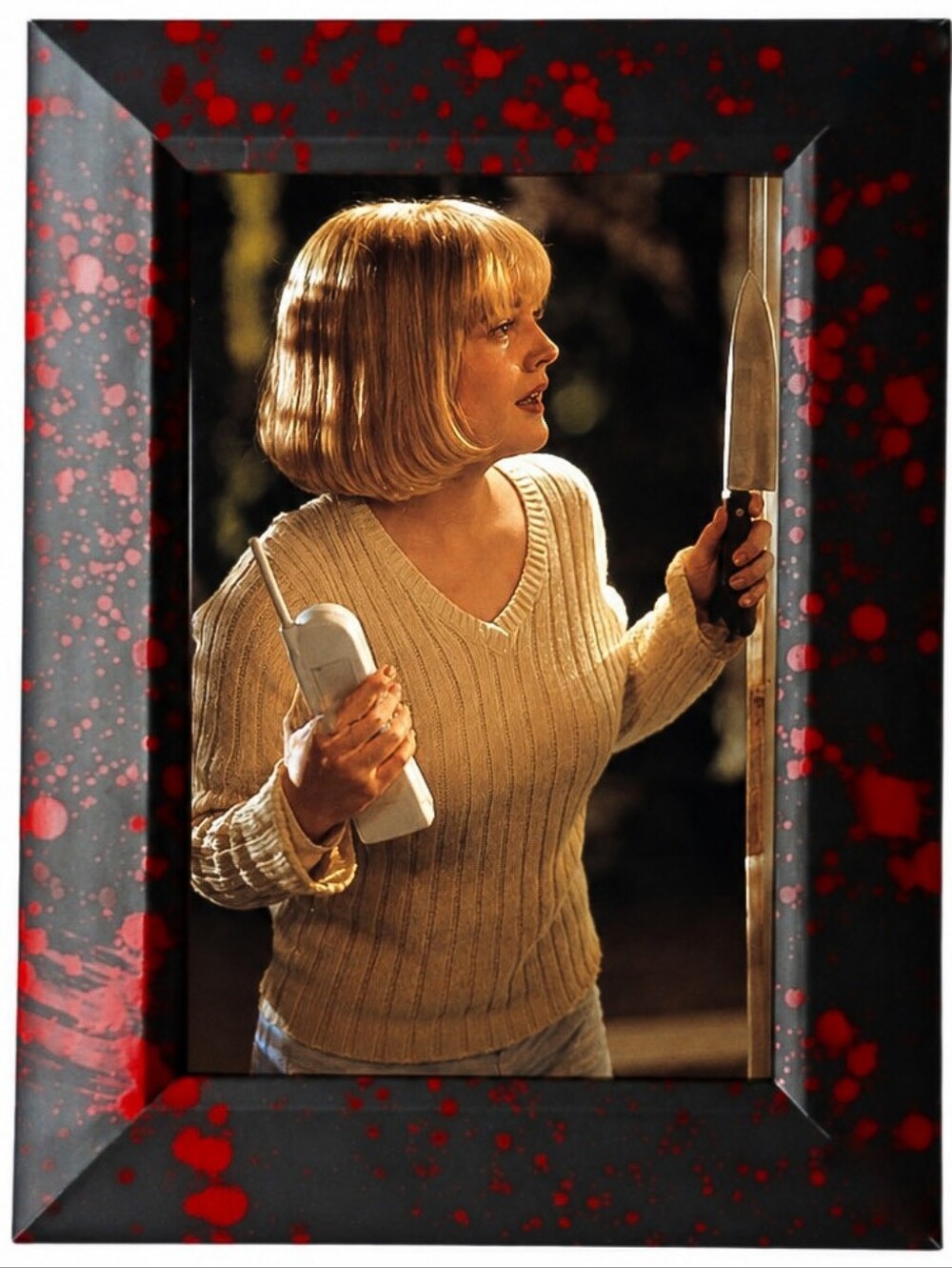 VINTAGE Scream Drew Barrymore 90s Y2K Halloween Bloodt Horror framed print Art